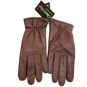 Italian Designer Carlos Rossi Wine Leather Gloves-3M Thinsulate ULTRA Large
